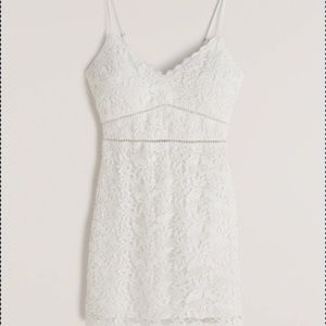 Abercrombie & Fitch Lace Mini dress in white
